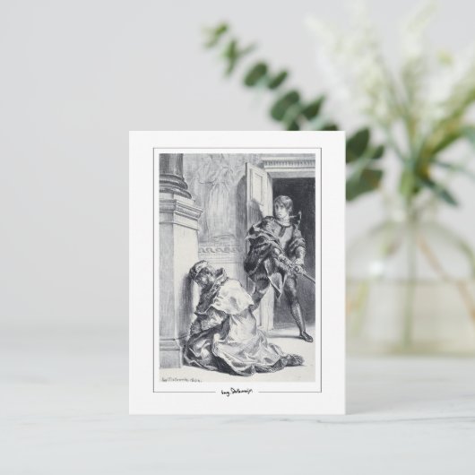 Eugène Delacroix #712 - Fine Art Postcard Postkarte (Stehend Vorderseite)