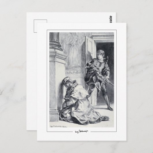 Eugène Delacroix #712 - Fine Art Postcard Postkarte (Vorne/Hinten)