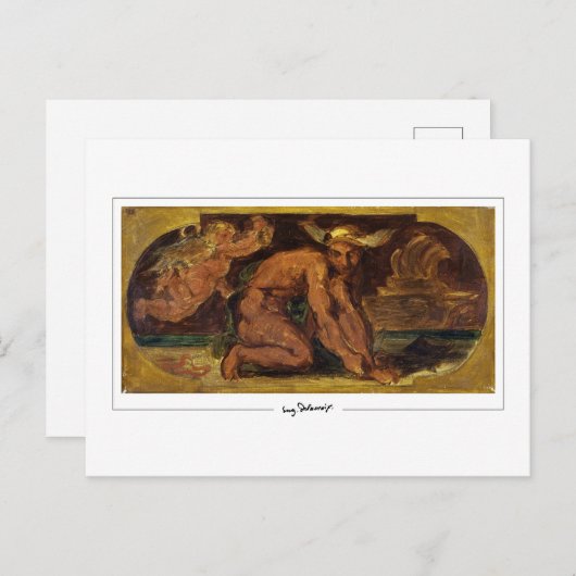 Eugène Delacroix #720 - Fine Art Postcard Postkarte (Vorne/Hinten)