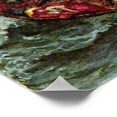 Eugene Delacroix - Christus im Meer von Galiläa Poster (Ecke)