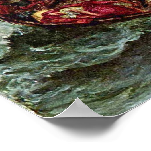 Eugene Delacroix - Christus im Meer von Galiläa Poster (Ecke)