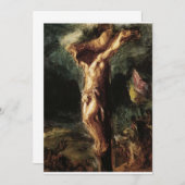 Eugène Delacroix - Crucifixe Einladung (Vorne/Hinten)