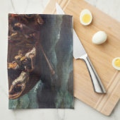 Eugene Delacroix - Das Schiffswrack von Don Juan Geschirrtuch (Viertel Falte)