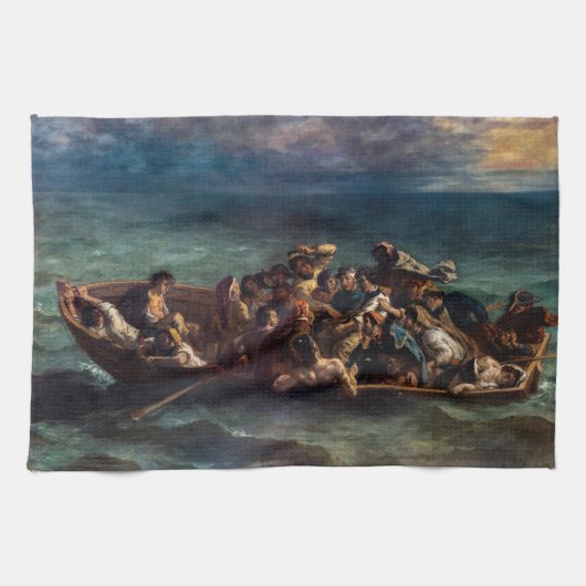 Eugene Delacroix - Das Schiffswrack von Don Juan Geschirrtuch (Horizontal)