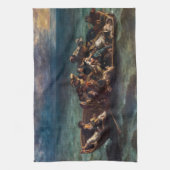 Eugene Delacroix - Das Schiffswrack von Don Juan Geschirrtuch (Vertikal)