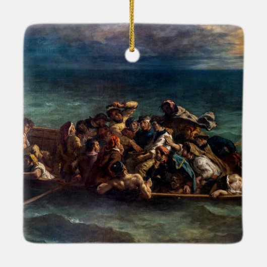 Eugene Delacroix - Das Schiffswrack von Don Juan Keramikornament (Rückseite)