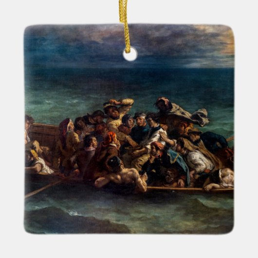 Eugene Delacroix - Das Schiffswrack von Don Juan Keramikornament (Vorderseite)
