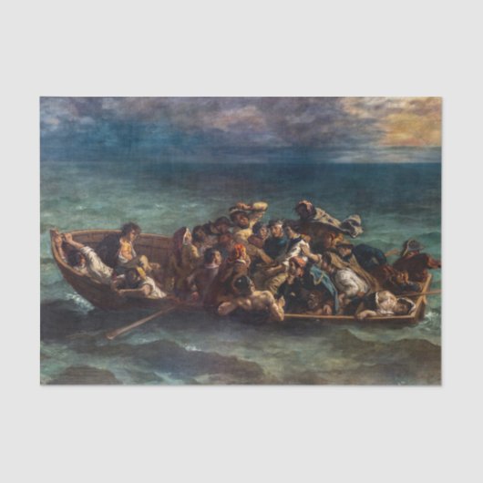Eugene Delacroix - Das Schiffswrack von Don Juan Seidenpapier (Vorderseite)