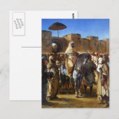 Eugene Delacroix - Der verlassend Sultan Marokkos Postkarte (Vorne/Hinten)