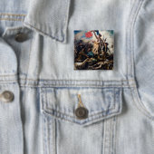 Eugene Delacroix - die Freiheit, die das Volk führ Button (Beispiel)