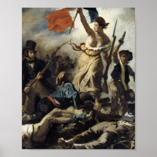 Eugene Delacroix - Die Freiheit führt das Volk Poster