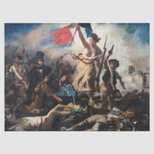 Eugene Delacroix - Die Freiheit führt das Volk Seidenpapier