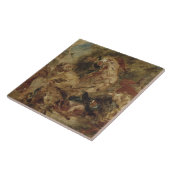 Eugene Delacroix - Die Löwenjagd Fliese (Seite)