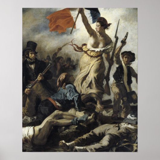 Eugene Delacroix - Freiheit, Führend des Volkes Poster (Vorne)