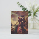 Eugene Delacroix- Hamlet & Horatio im Friedhof Postkarte (Stehend Vorderseite)