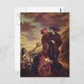 Eugene Delacroix- Hamlet & Horatio im Friedhof Postkarte (Vorne/Hinten)