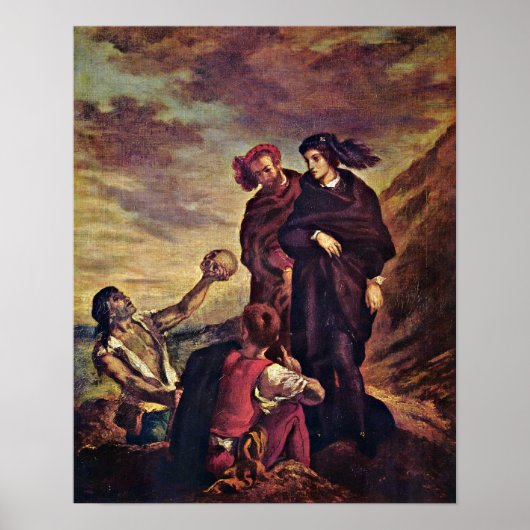 Eugene Delacroix - Hamlet und Horatio Poster (Vorne)