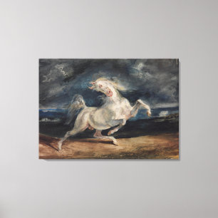 Eugene Delacroix Horse erschreckt vom Blitz Leinwanddruck