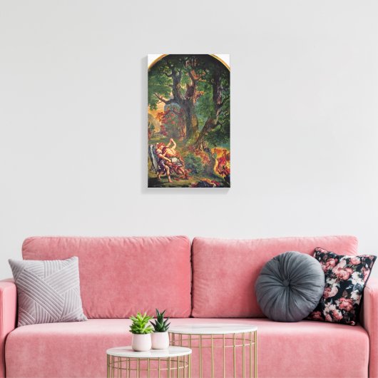Eugene Delacroix - Jakob-Wrestling mit Engel Leinwanddruck (Insitu (Wohnzimmer))