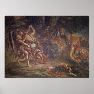 Eugene Delacroix - Jakob-Wrestling mit Engel Poster