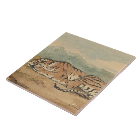 Eugene Delacroix - königlicher Tiger Fliese (Seite)