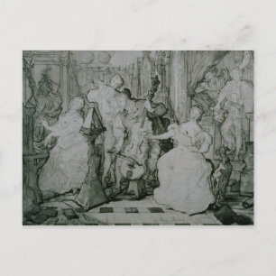 Eugene Delacroix - Le Roy Rene Postkarte