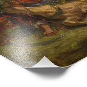 Eugene Delacroix - Lion Hunt Fotodruck (Ecke)