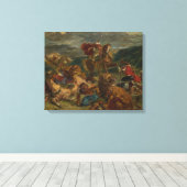 Eugene Delacroix - Lion Hunt Leinwanddruck (Insitu (Holzboden))