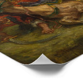 Eugene Delacroix - Lion Hunt Poster (Ecke)