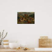Eugene Delacroix - Lion Hunt Poster (Küche)