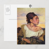 Eugène Delacroix - Orphan im Friedhof Postkarte (Vorne/Hinten)
