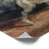 Eugene Delacroix - Pferd vom Blitz erschreckt Poster (Ecke)