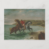 Eugene Delacroix Pferde, die aus dem Meer kommen Postkarte (Vorderseite)