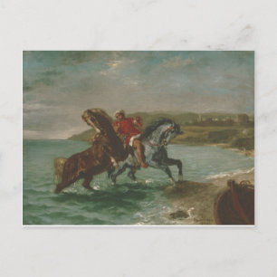 Eugene Delacroix Pferde kommen aus dem Meer Postkarte