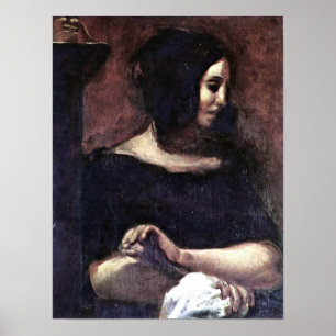 Eugene Delacroix - Porträt von George Sand Poster