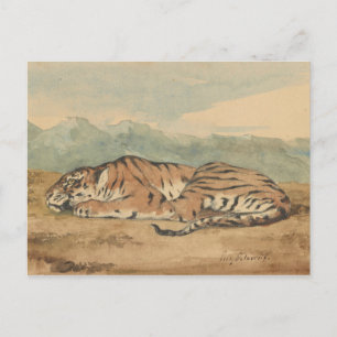 Eugene Delacroix - Royal Tiger Postkarte