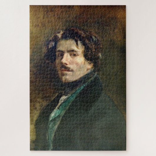 Eugène Delacroix: Selbstporträt mit grüner Weste Puzzle (Vertikal)