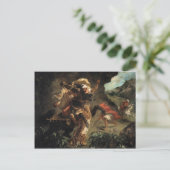 Eugene Delacroix - Tiger Hunt Postkarte (Stehend Vorderseite)