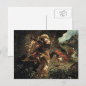 Eugene Delacroix - Tiger Hunt Postkarte (Vorne/Hinten)