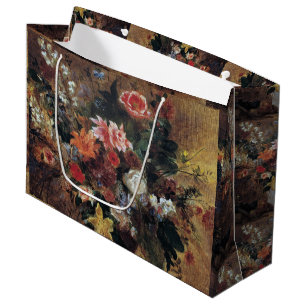 Eugene Delacroix Vintag Bouquet von Blume Große Geschenktüte