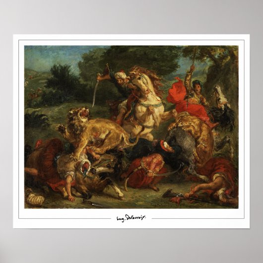 Eugène Delacroix Zedign Art Poster #28 (Vorne)