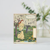 Eugène Grasset avril Postkarte (Stehend Vorderseite)