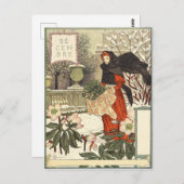 Eugène Grasset décembre Postkarte (Vorne/Hinten)