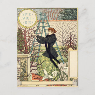 Eugène Grasset février Postkarte