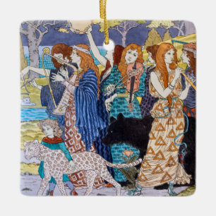 Eugene Grasset - Harmonie Dekoratives Panel Keramikornament