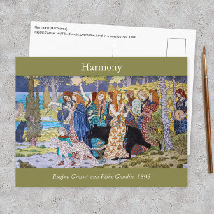 Eugene Grasset - Harmonie Dekorpanel Postkarte
