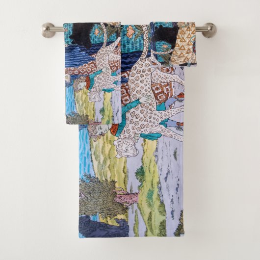 Eugene Grasset - Harmonisches Dekorationspanel Badhandtuch Set (Insitu)