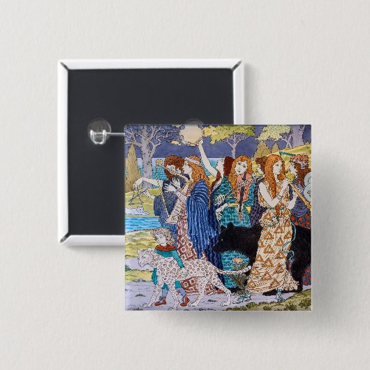 Eugene Grasset - Harmonisches Dekorationspanel Button (Vorne & Hinten)