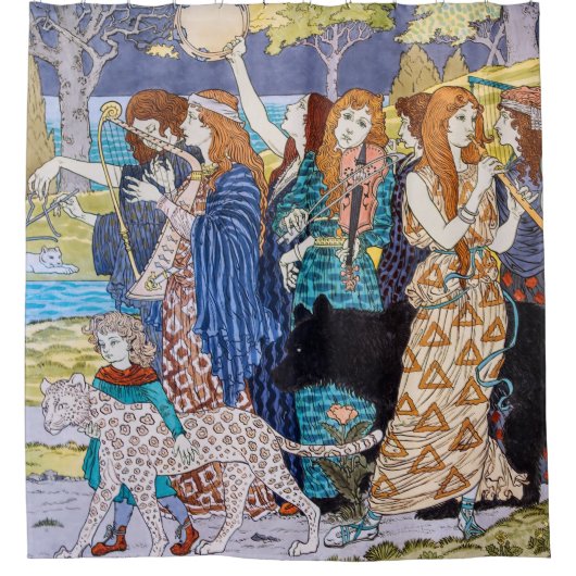 Eugene Grasset - Harmonisches Dekorationspanel Duschvorhang (Vorderseite)