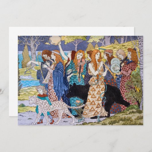 Eugene Grasset - Harmonisches Dekorationspanel Einladung (Vorne/Hinten)